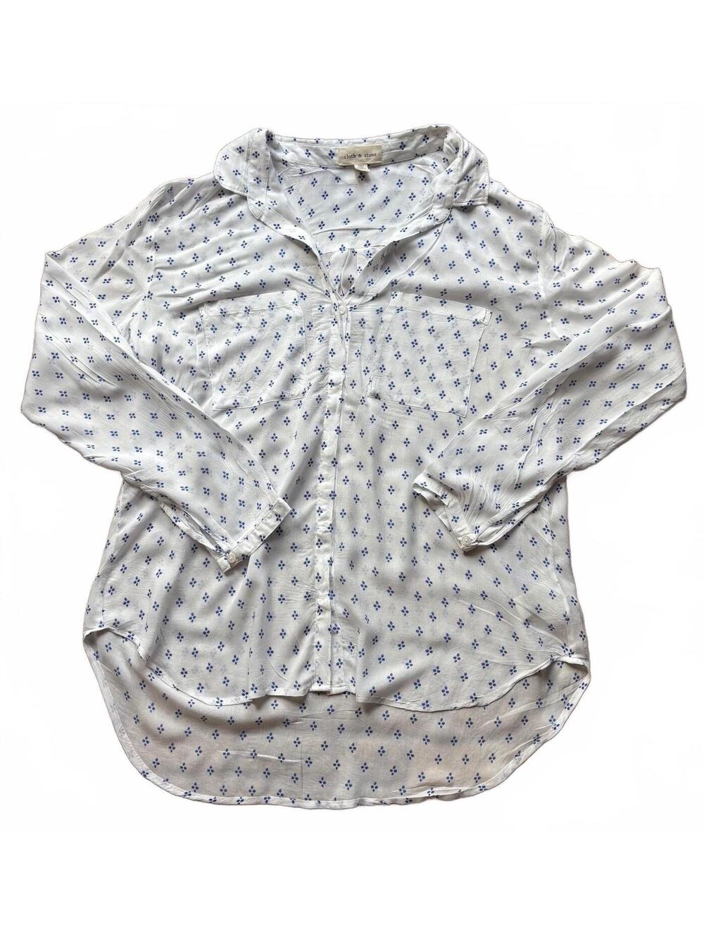 Cloth & Stone Airy Boho Coastal Button Down Size L